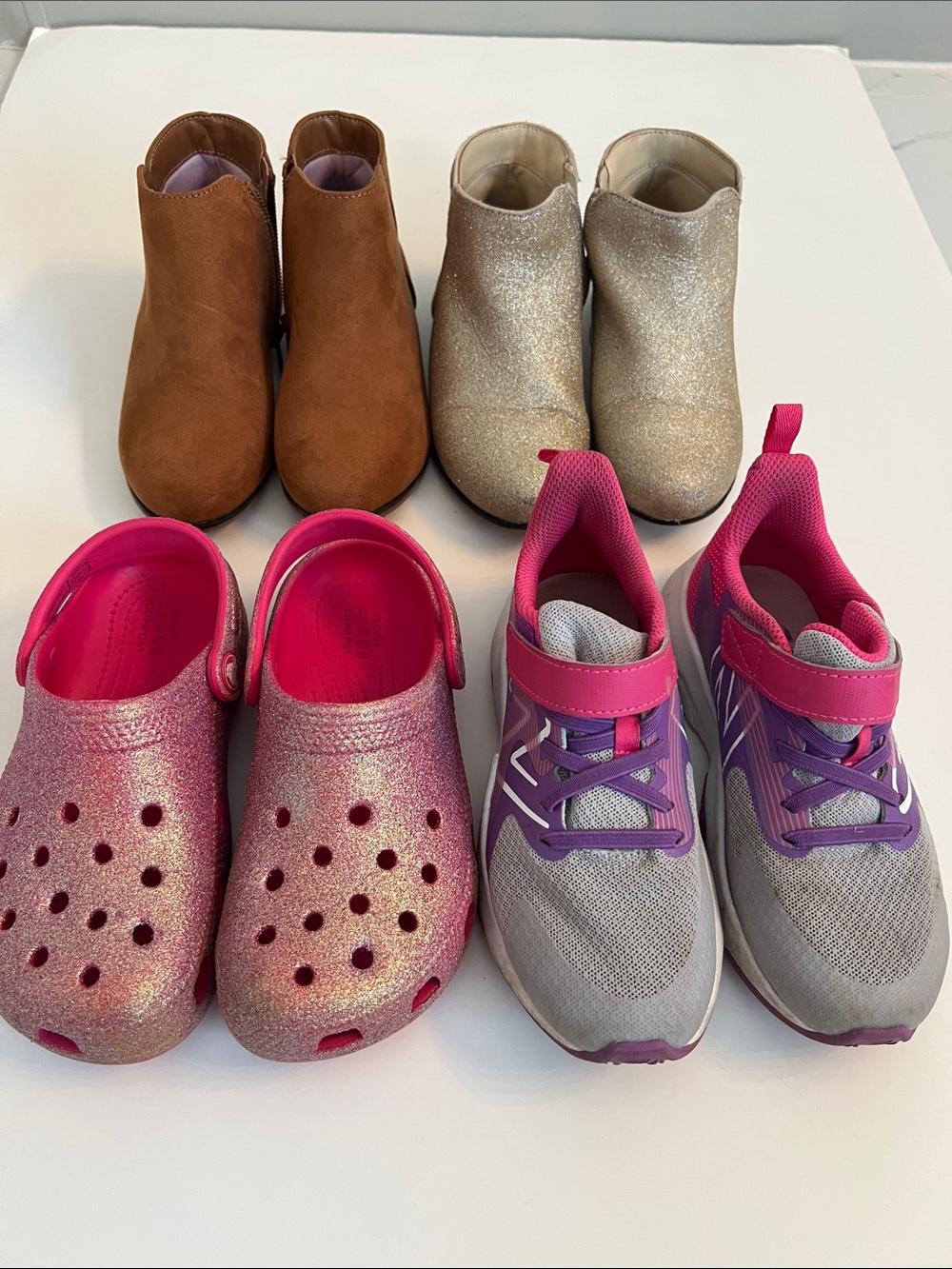 LOT! 4 Pairs of Girls Size 13 Shoes!